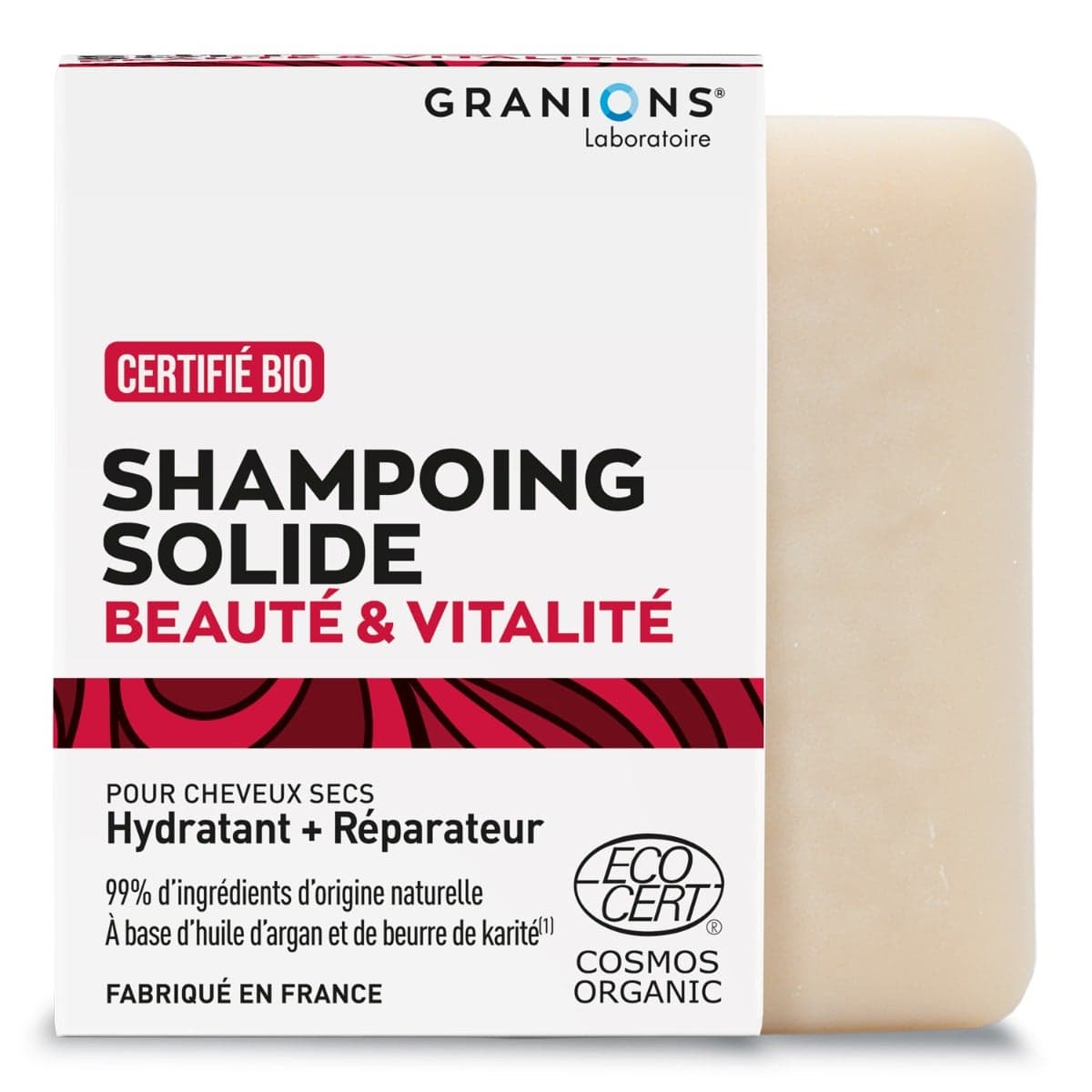 Shampoing Solide Certifié Bio - Beauté & Vitalité - 80 g