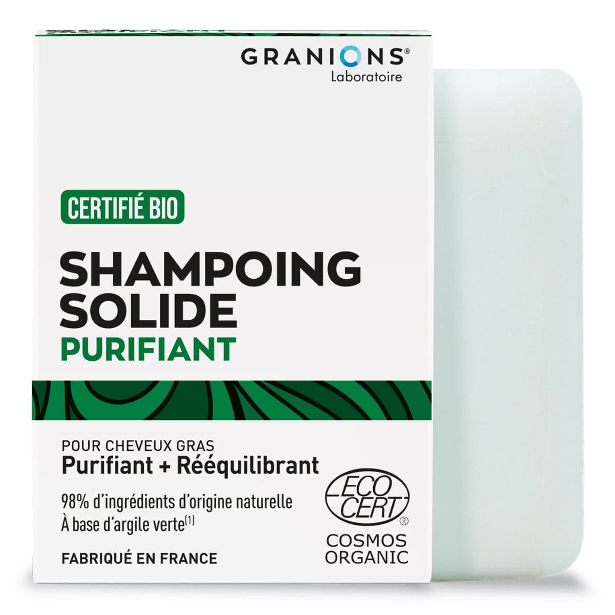 Shampoing Solide Certifié Bio - Purifiant - 80 g